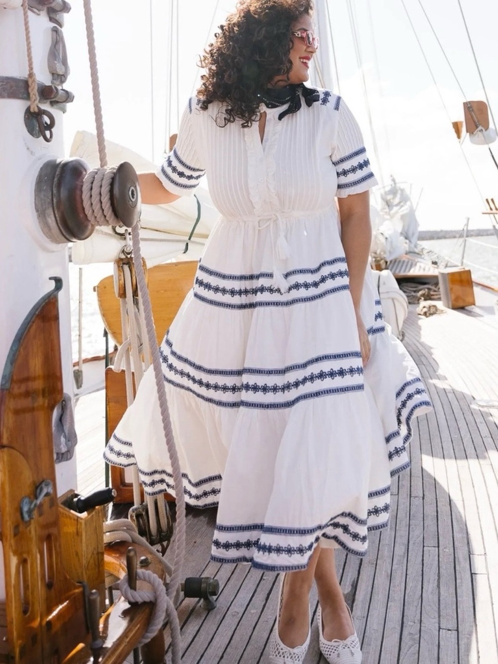 Ivy City Co Santorini Maxi Dress size M